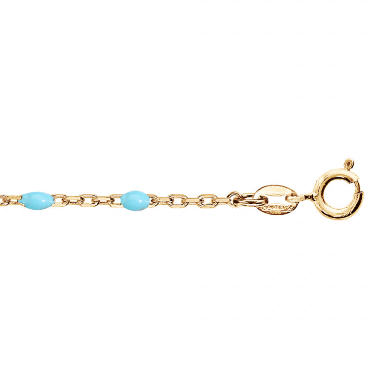 BRACELET Femme ARGENT ET DORURE JAUNE OLIVES RESINE TURQUOISE