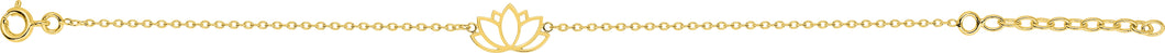 BRACELET PLAQUE OR MOTIF FLEUR DE LOTUS 133292