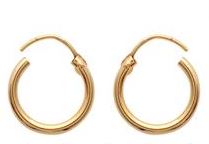 Charger l&#39;image dans la galerie, BOUCLES D&#39;OREILLES Dame ou mixte CREOLES PLAQUE OR
