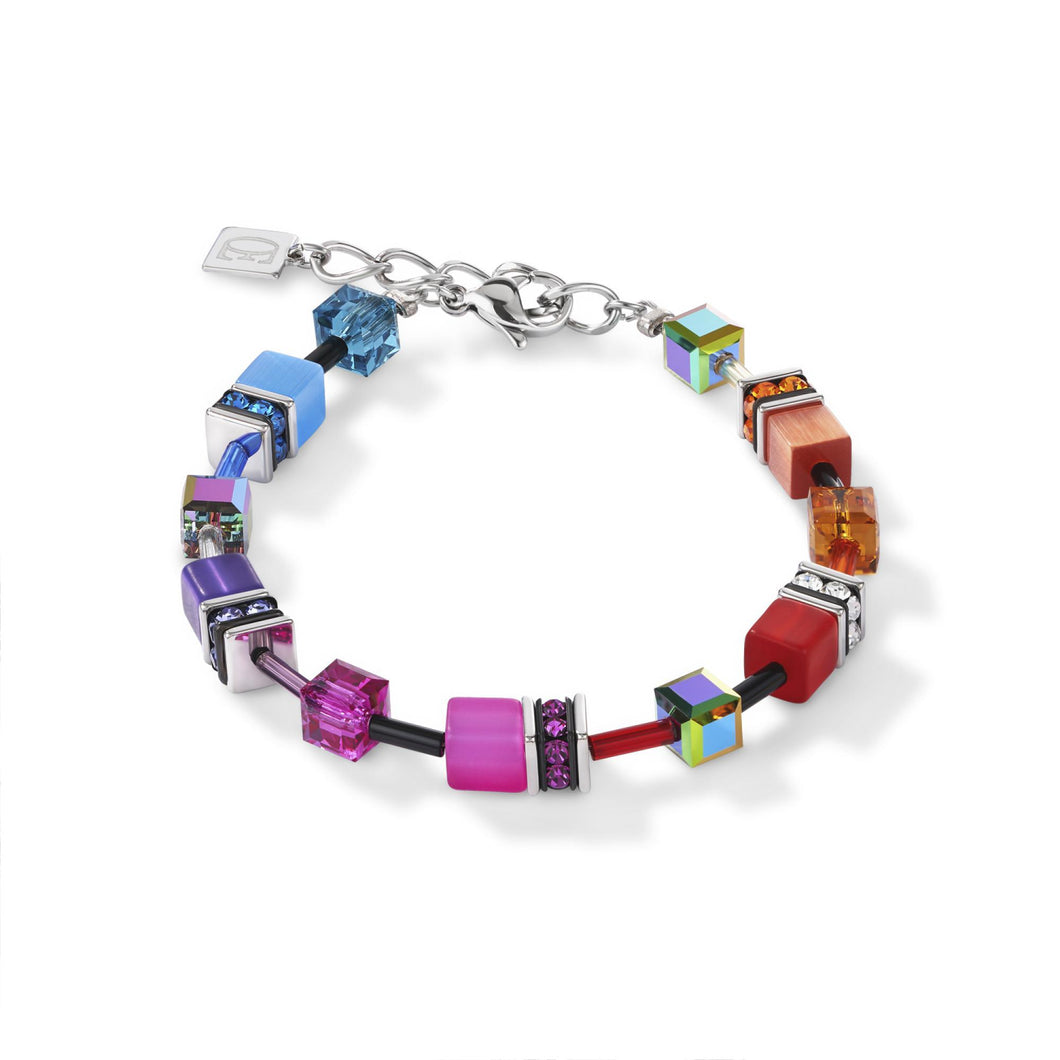 BRACELET FEMME COEUR DE LION ACIER CRISTAUX MULTICOLORE 2838/30-1520