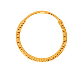 CREOLE OR JAUNE 375/1000 FIL CARRE DIAMANTE 14 MM