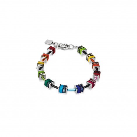 BRACELET ACIER COEUR DE LION CRISTAUX MULTICOLORE 4409/30-1500