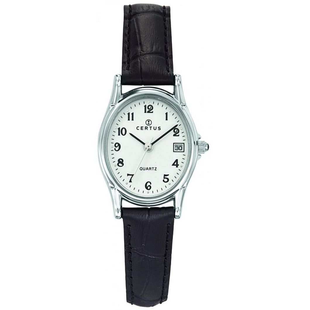 MONTRE Dame bracelet cuir noir CERTUS 644520