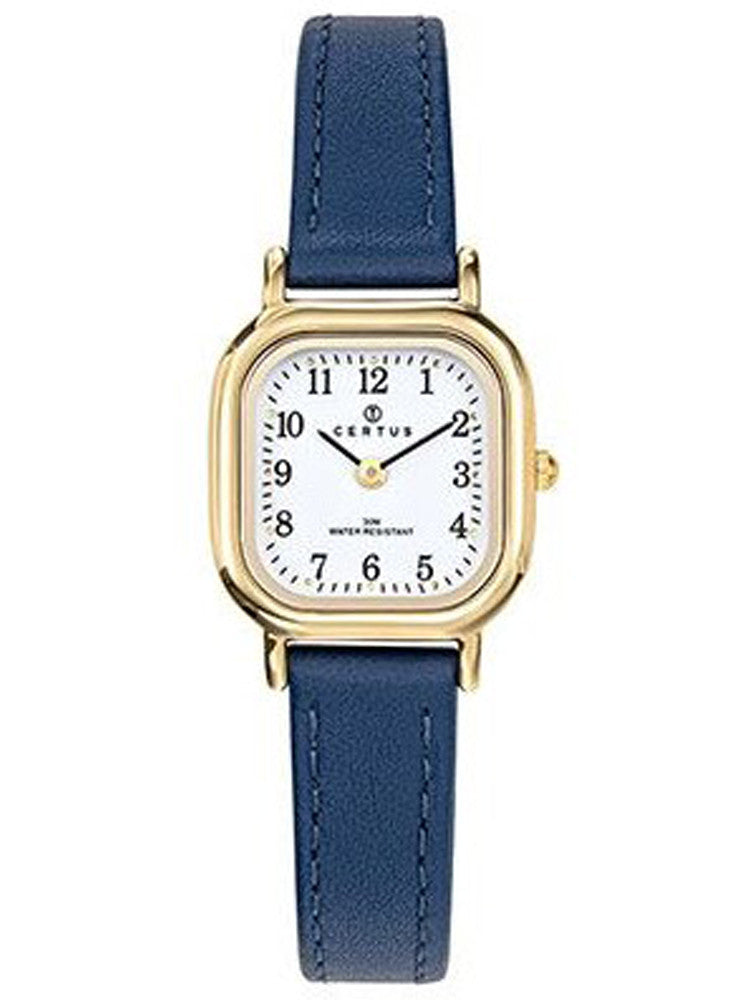 MONTRE CERTUS FEMME CARRE DORE CUIR  646514