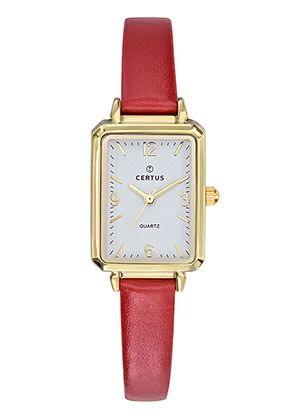 MONTRE DAME CERTUS RECTANGLE CUIR