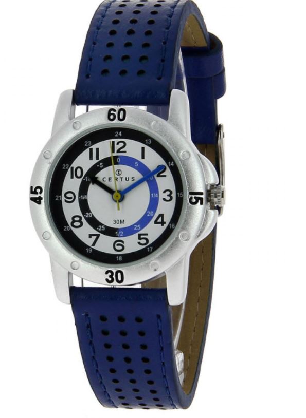 MONTRE ANALOGIQUE EDUCATIVE CERTUS JUNIOR BLEU 647495