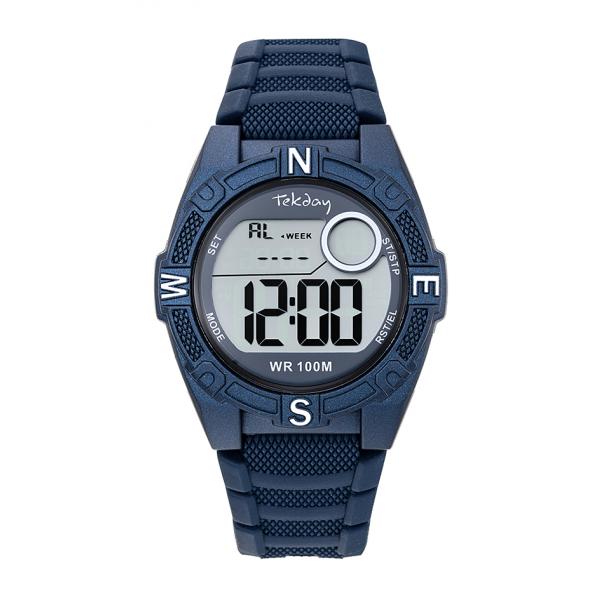 Montre homme Tekday digital bleu 654701