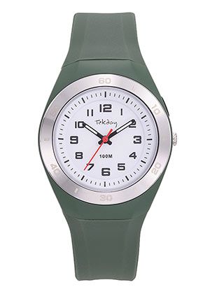 MONTRE Femme TEKDAY ANALOGIQUE SILICON KAKI 654795