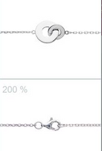 Charger l&#39;image dans la galerie, COLLIER FEMME  ARGENT RHODIE MOTIF ENTRELACE
