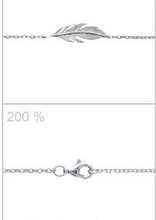Charger l&#39;image dans la galerie, BRACELET Dame plume argent
