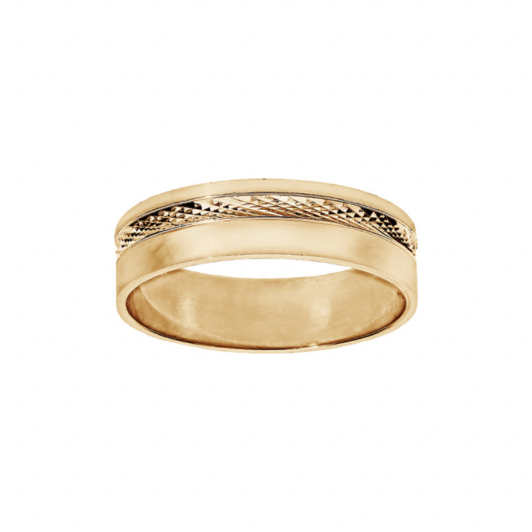 ALLIANCE VERMEIL 6MM DIAMANTEE V862675