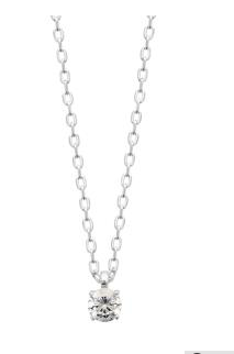 COLLIER Dame SOLITAIRE ARGENT RHODIE OXYDE DE ZIRCONIUM 87307445