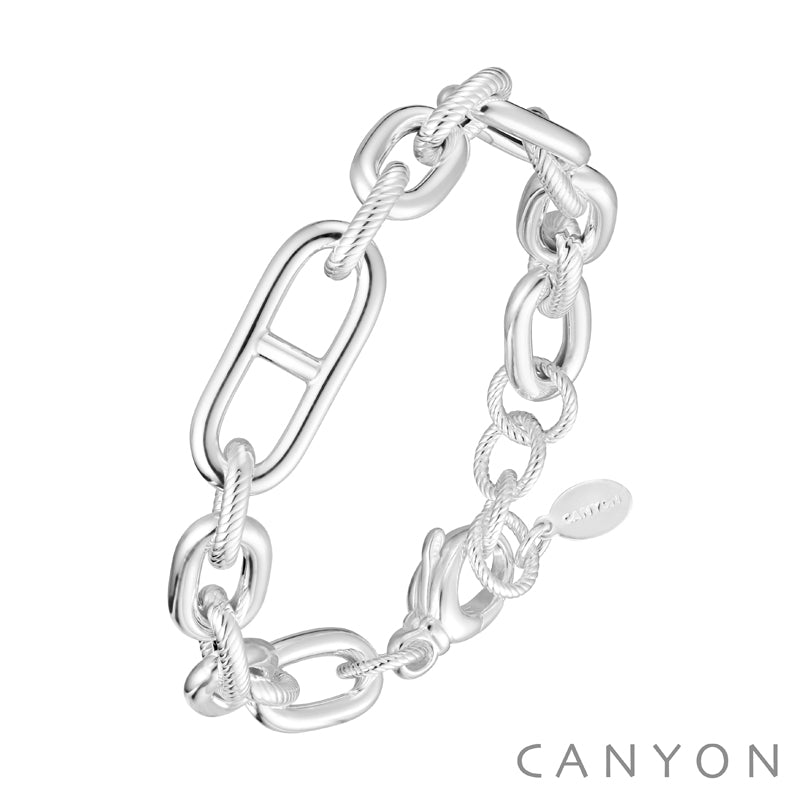 BRACELET ARGENT GROSSE MAILLE B6314