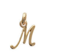 Charger l&#39;image dans la galerie, PENDENTIF Mixte PLAQUE OR INITIALE DECOUPEE M
