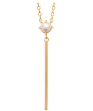 Charger l&#39;image dans la galerie, COLLIER PLAQUE OR EN Y PERLE 97386545
