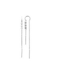 Charger l&#39;image dans la galerie, BOUCLES D OREILLES PENDANTES ARGENT RHODIE OZ
