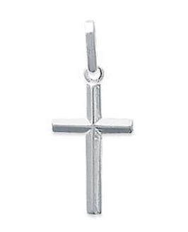 PENDENTIF RELIGIEUX CROIX ARGENT RHODIE