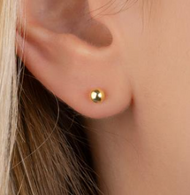 Charger l&#39;image dans la galerie, BOUCLES D&#39;OREILLES PUCES BOULE PLAQUE OR
