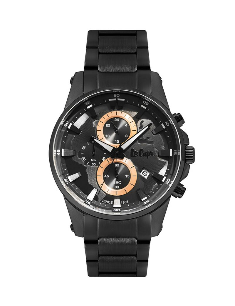 MONTRE HOMME LEE COOPER MULTIFONCTIONS NOIRE    LC07008.660